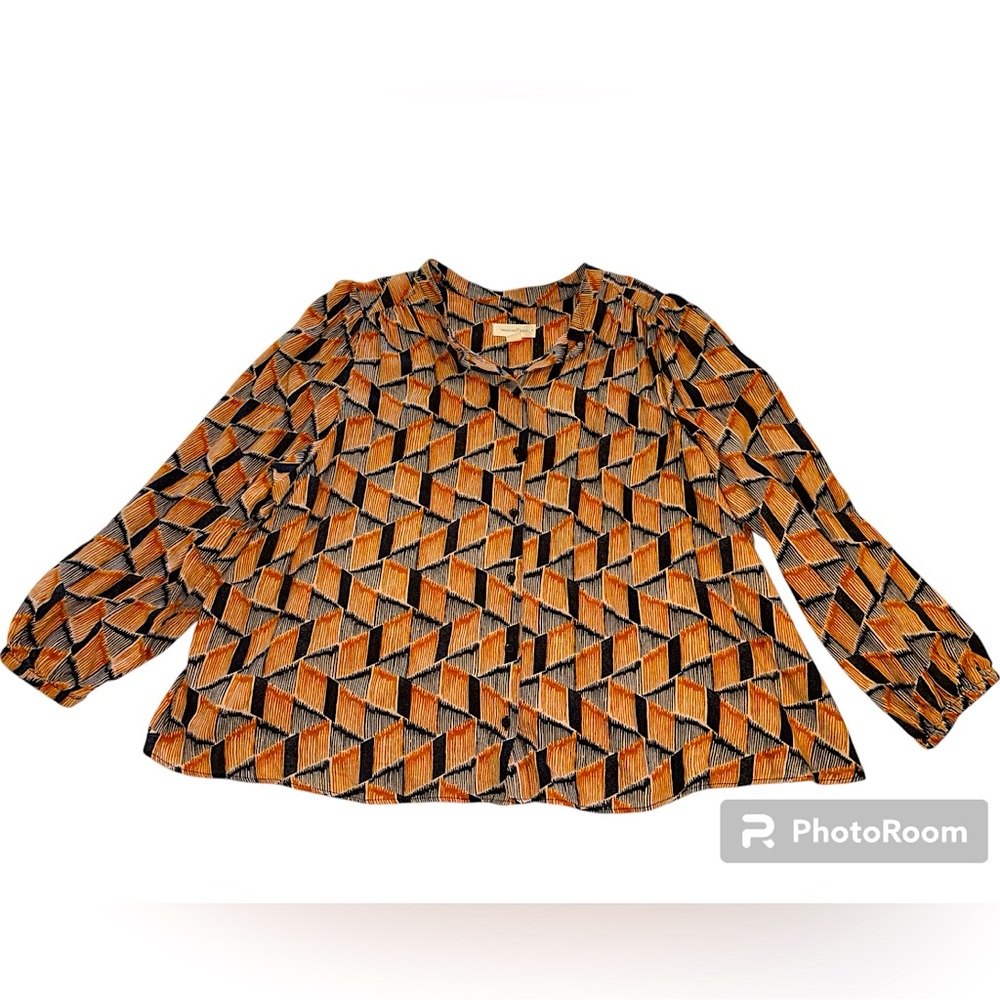 Treasure & Bond Geometric Print Blouse